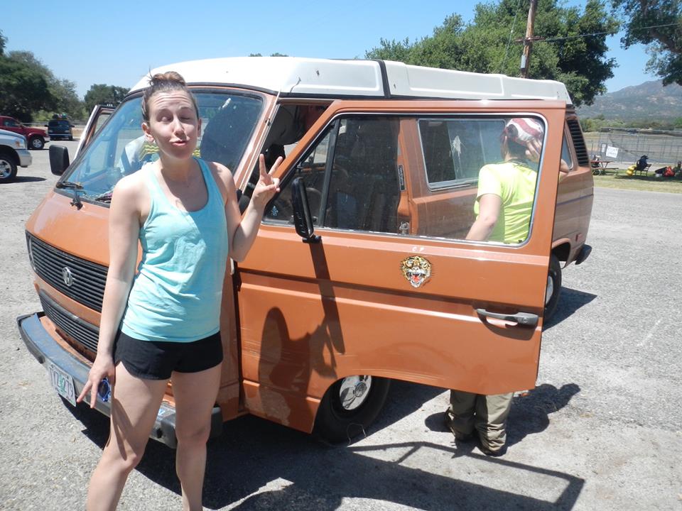 My first ride in a Westfalia Vanagon - Southern California. I'd say I was feeling the hippie vibes back then already...